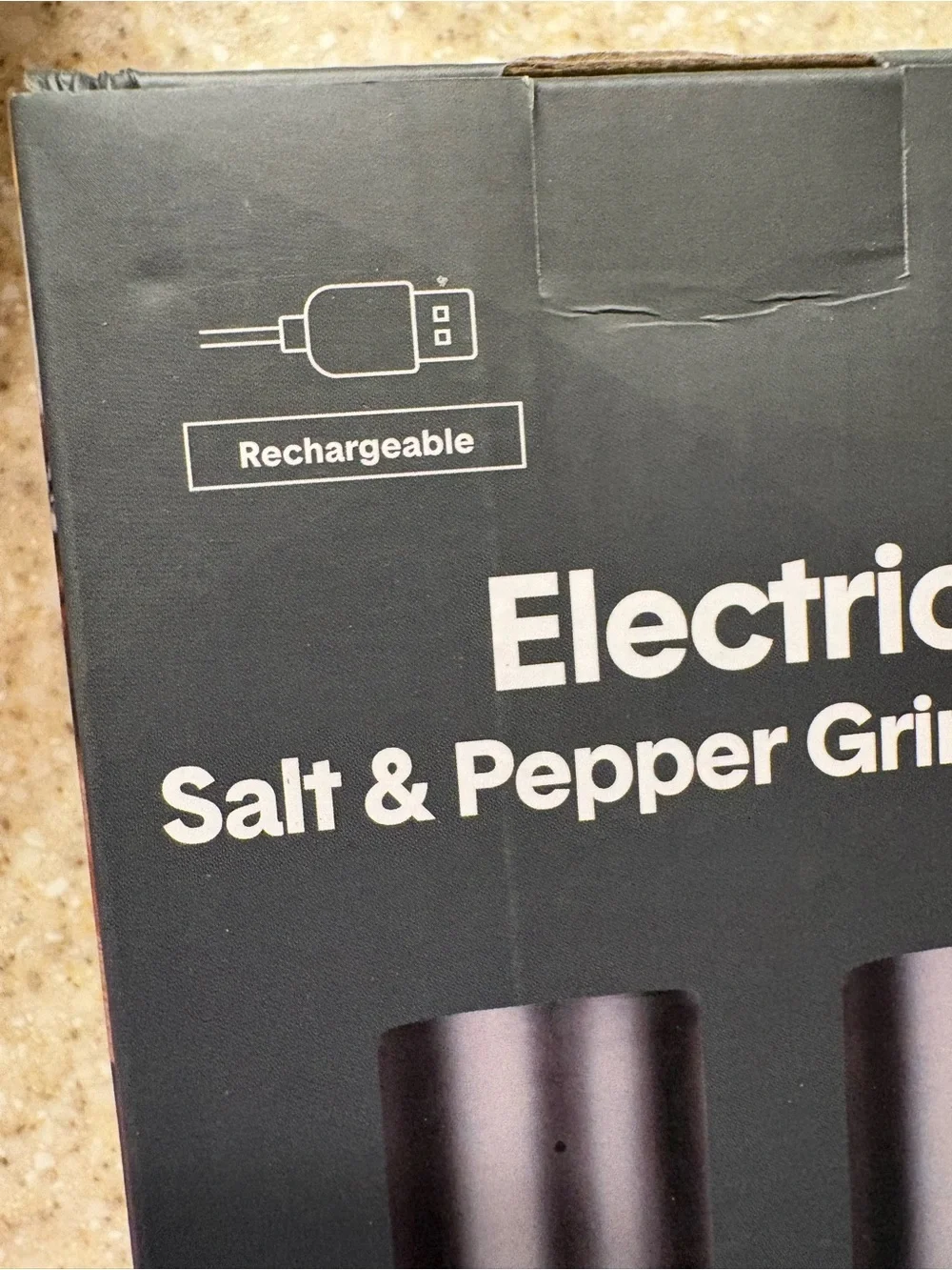 Electric Salt & Pepper Grinder Set - Black Rechargeable-BRAND NEW IN BOX!